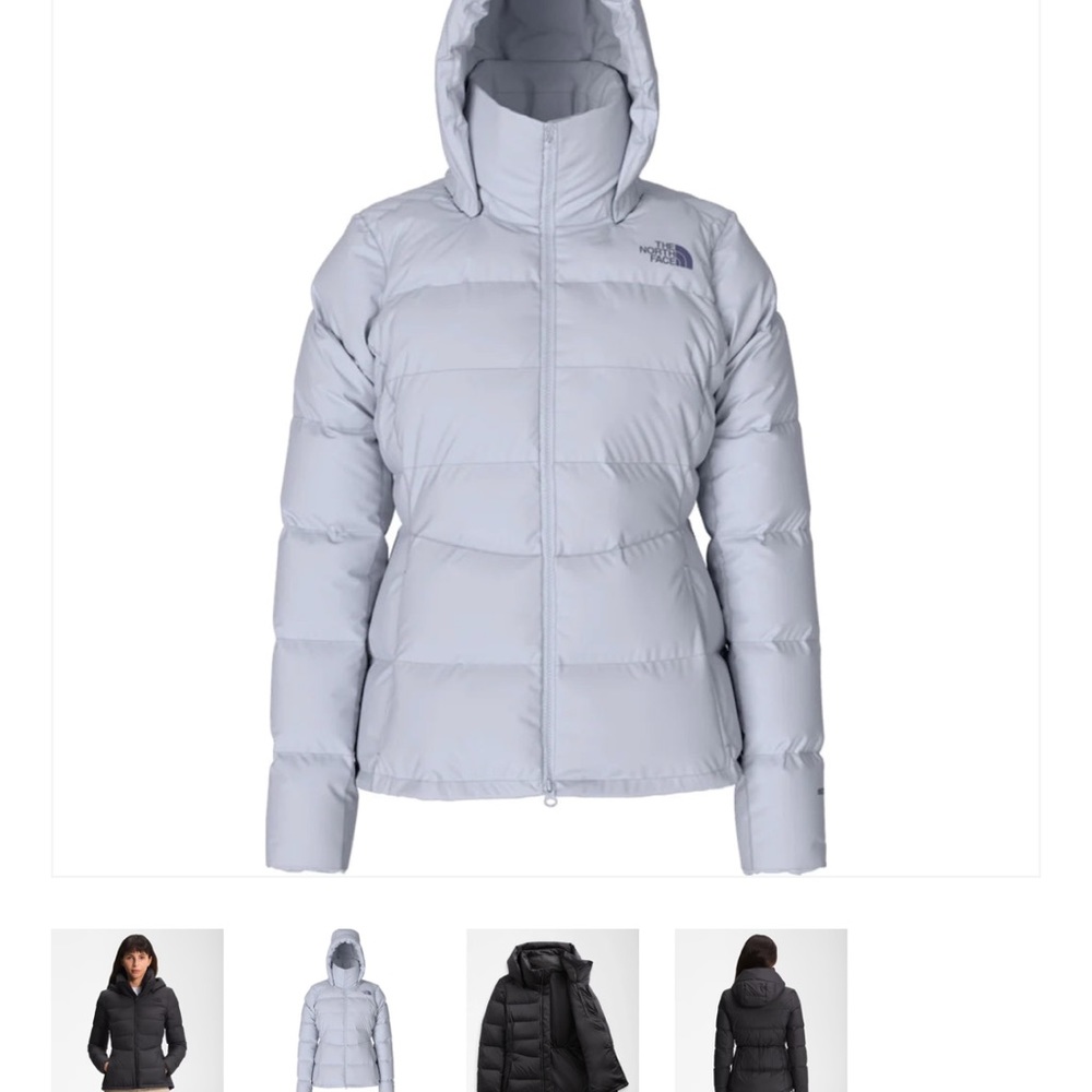 Light blue / Periwinkle north face parka